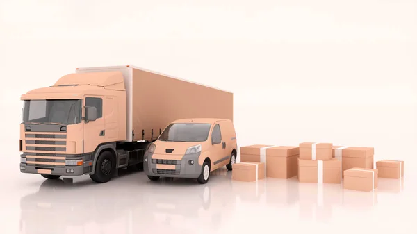 international shipping and delivery of goods, 3d illustration