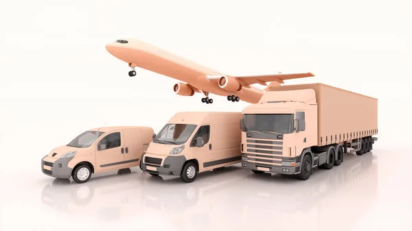 international shipping and delivery of goods, 3d illustration