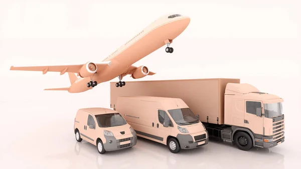 International Shipping Delivery Goods Illustration — Stock Photo, Image