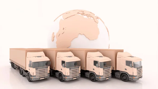 international shipping and delivery of goods, 3d illustration