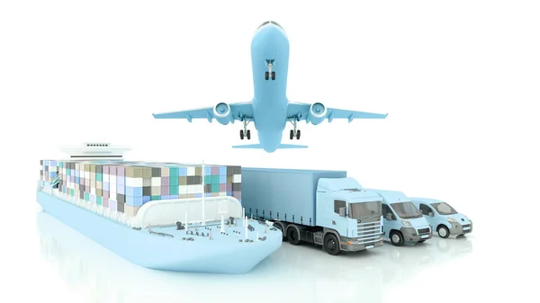 International Shipping Delivery Goods Illustration — Stock Photo, Image