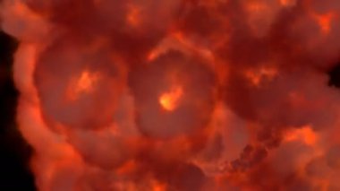 Yoğun yanma, 3 boyutlu animasyon benzeri soyut dinamik arkaplan