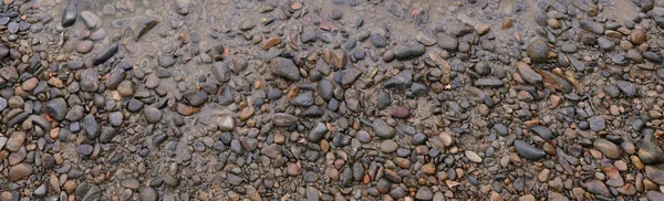 Texture Wet Stones River Bank Water — Stock Photo, Image