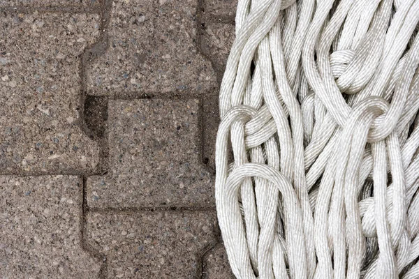 White Rope Pavement — Stock Photo, Image