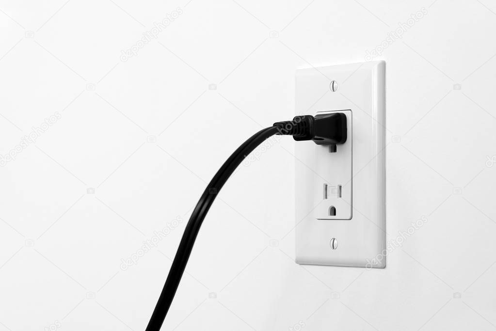 American electricity plug connected