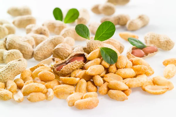 Peanuts Salted Peanut Nuts Isolated White — Stock Photo, Image