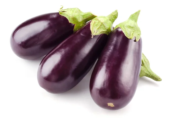 Aubergine geïsoleerd op witte achtergrond. — Stockfoto