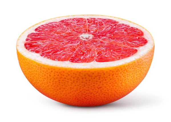 Grapefruit isoliert auf weißem Hintergrund. die Hälfte der frischen Früchte. wi — Stockfoto