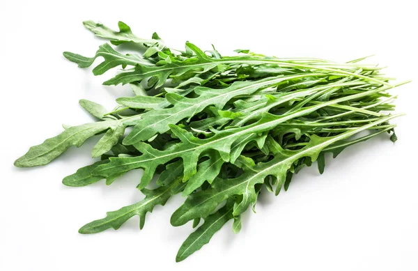 Rucola bladeren geïsoleerd op whit — Stockfoto