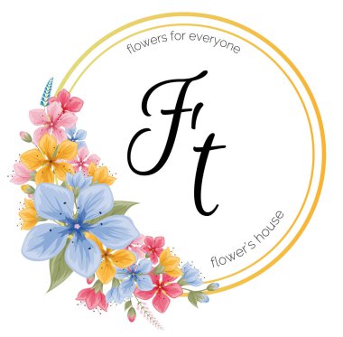 Çiçekçi dükkanı için parlak logo