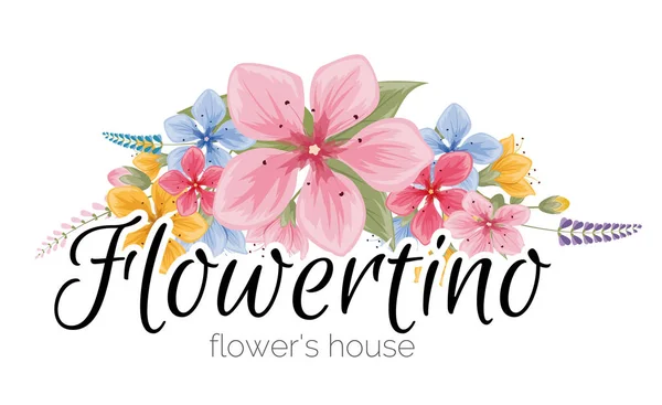 Bright logo for flower shop