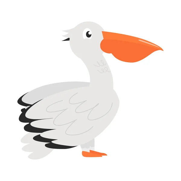 Illustrazione Degli Uccelli Pellicani Carattere Pelicano — Vettoriale Stock