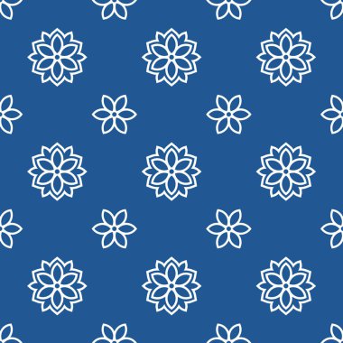 Arka plan, fayans ve Tekstil için dekoratif desen. Modüler parçalardan monte edilir. Vektör. Sorunsuz.