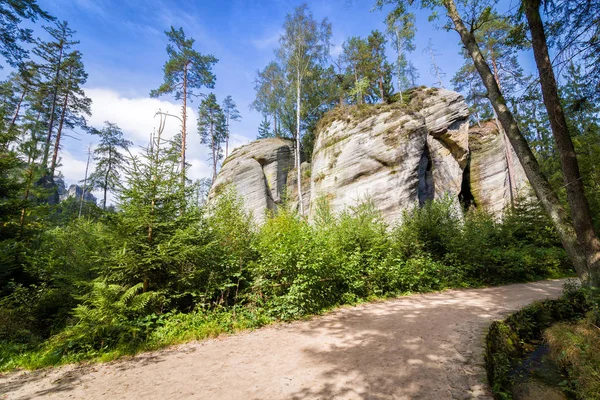 Рок Город Адршпах Чешской Республике — стоковое фото