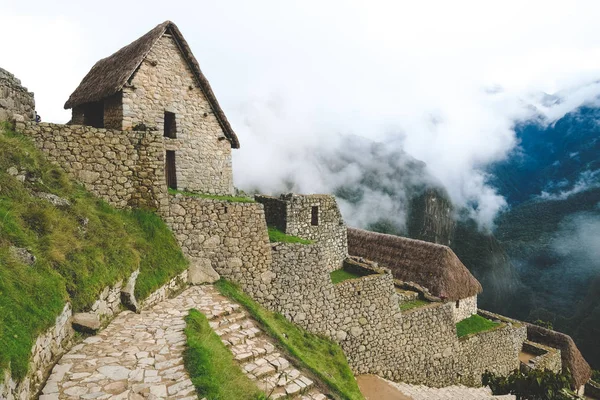 Machu Picchu Perú Enero 2018 Ciudad Antigua Las Montañas — Foto de Stock