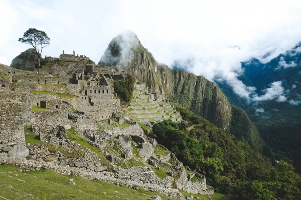 Machu Picchu Perú Enero 2018 Ciudad Antigua Las Montañas — Foto de Stock
