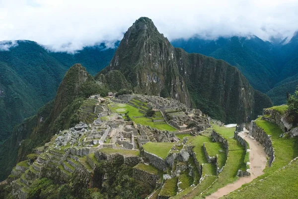 Machu Picchu Perú Enero 2018 Ciudad Antigua Las Montañas — Foto de Stock