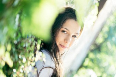 Güzel kadın, seçici odak portresi 