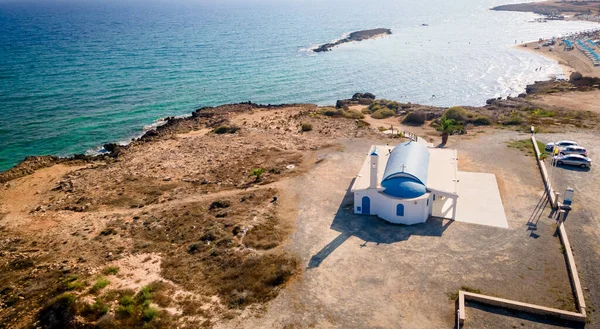 Tropikal Kıbrıs Adasının Havadan Görünüşü — Stok fotoğraf