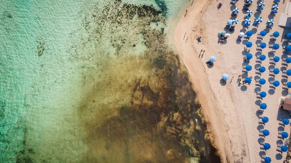 Tropikal Kıbrıs Adasının Havadan Görünüşü — Stok fotoğraf