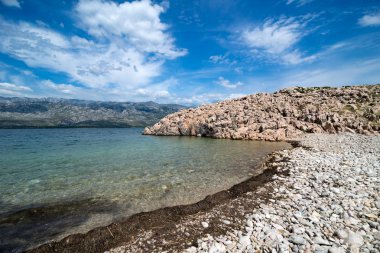 Paklenica Milli Parkı Dağı Manzaralı Adriyatik Deniz Koyu