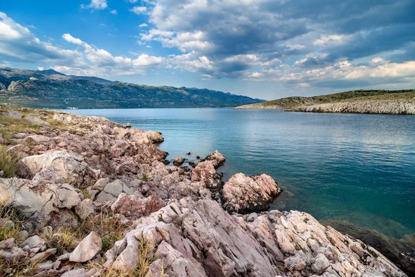 Baie Adriatique Avec Ciel Dramatique Surplombant Paklenica Nationa — Photo