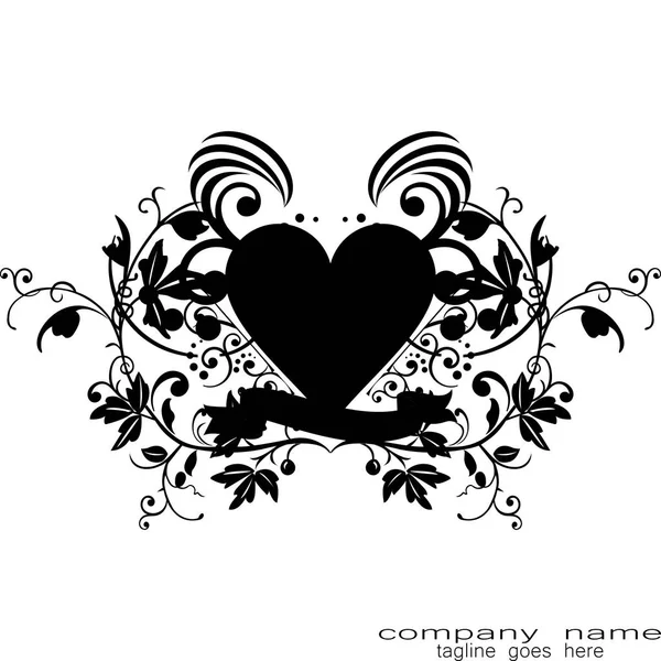 Sample Design Love Tribal Tattoo Concept Illustration — Stock Vector
