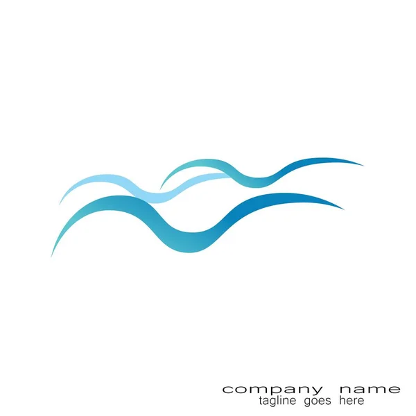 Diseño Del Logo Wave Agua — Archivo Imágenes Vectoriales