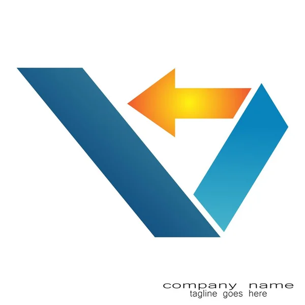 V harfi logo tasarımı