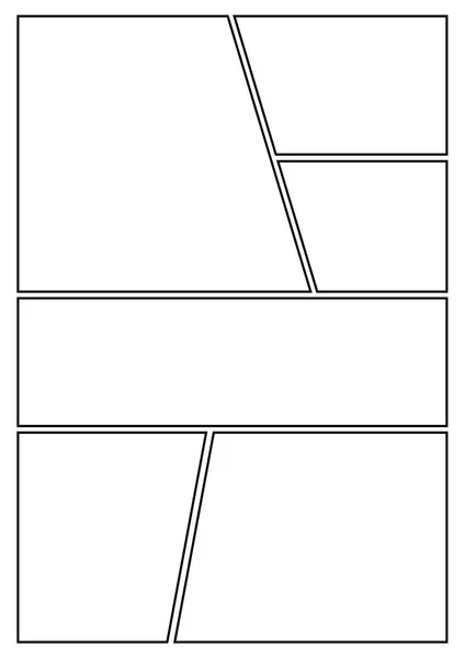 Manga Storyboard Layoutmallen För Snabbt Skapa Serietidning Stil Utformningen Papper — Stock vektor
