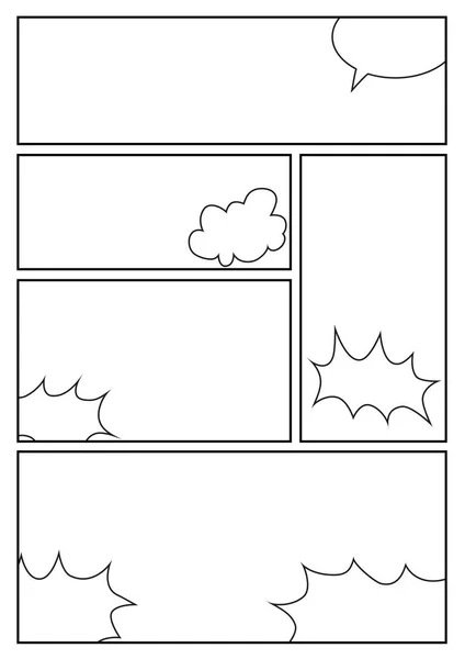 Manga Storyboard Layout Template For Rapidly Create The Comic Book Style.  A4 Design Of Paper Ratio Is Fit For Print Out. Royalty Free SVG, Cliparts,  Vectors, and Stock Illustration. Image 101859235.