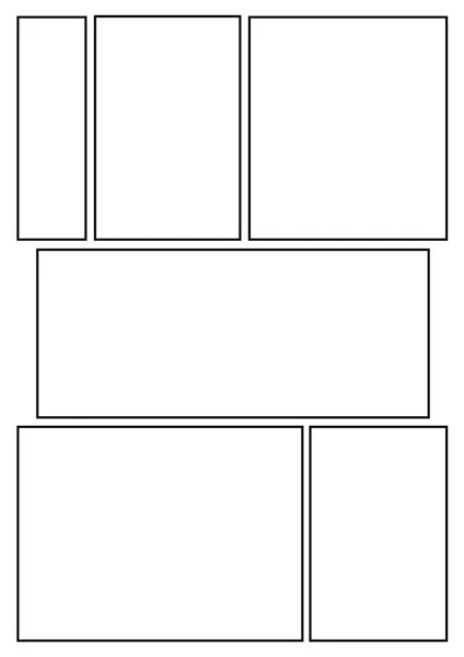 Manga Storyboard Layout Template Rapidly Create Comic Book Style Design — Stock Vector