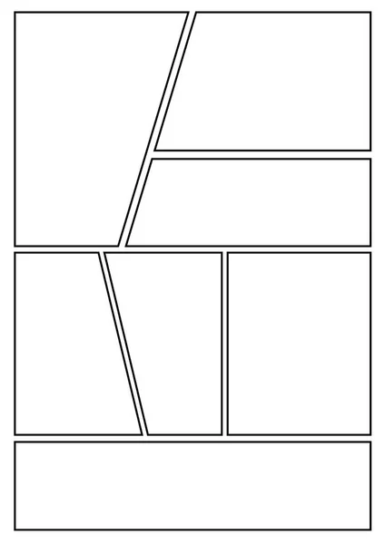 Manga Storyboard Layout Vorlage Für Die Schnelle Erstellung Der Comic — Stockvektor