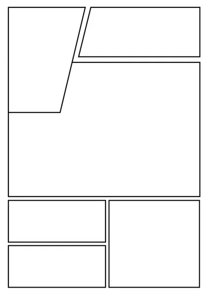 Plantilla Diseño Guion Gráfico Manga Para Crear Rápidamente Estilo Cómic — Archivo Imágenes Vectoriales