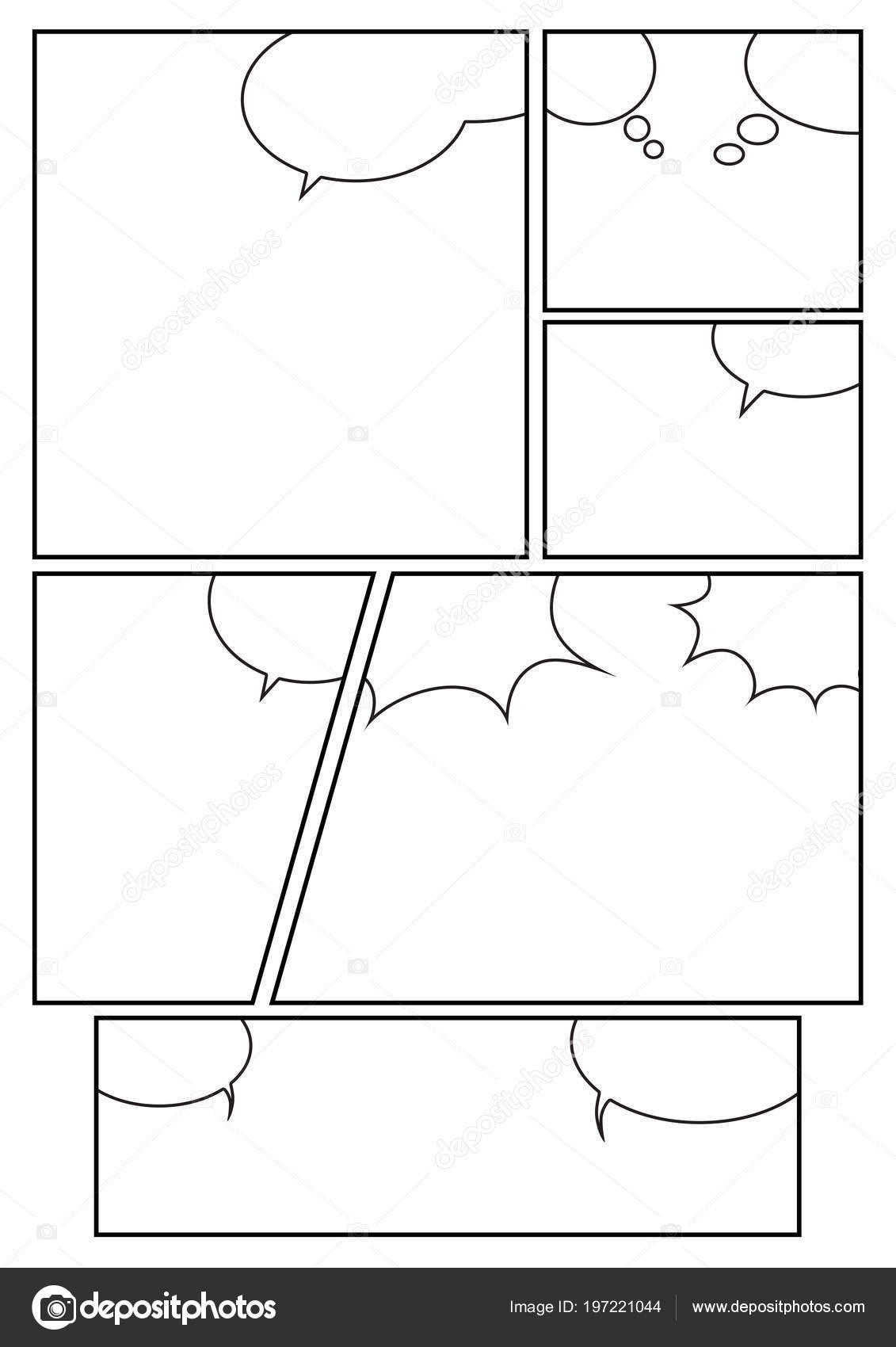 Manga Storyboard Layout Template Rapidly Create Stock Vector (Royalty Free)  1099431896