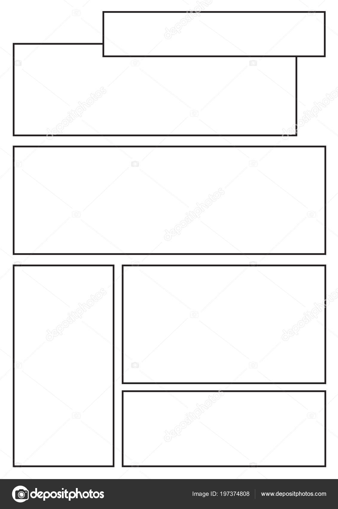 Manga Storyboard Layout Template Rapidly Create Comic Book Style Design  Stock Vector by ©realcg 197374808