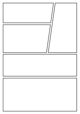 Manga film şeridi düzeni şablonu için hızla çizgi roman stili oluşturun. Kağıt oranı tasarımını a4 baskı için uygun dışarı.