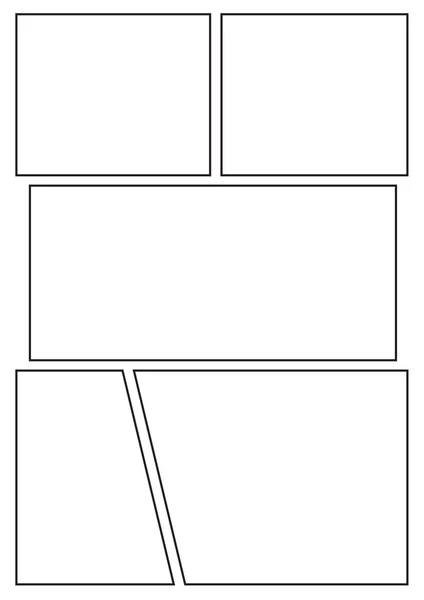 Modello Layout Dello Storyboard Manga Creare Rapidamente Stile Del Fumetto — Vettoriale Stock