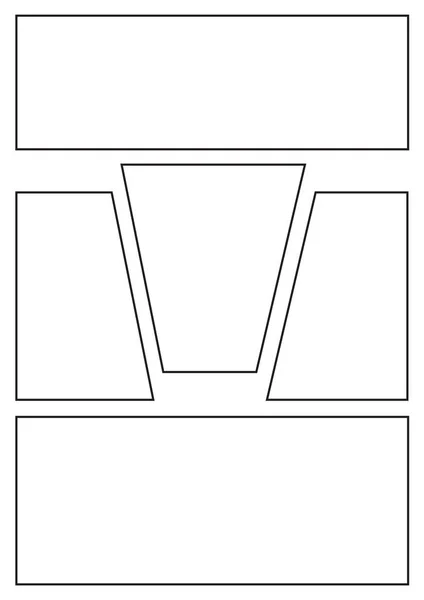 Modelo Layout Storyboard Mangá Para Criar Rapidamente Estilo Quadrinhos Design — Vetor de Stock