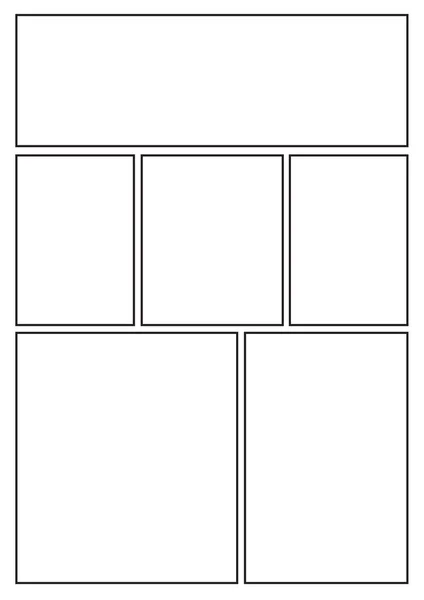 Modèle Mise Page Storyboard Manga Pour Créer Rapidement Style Bande — Image vectorielle