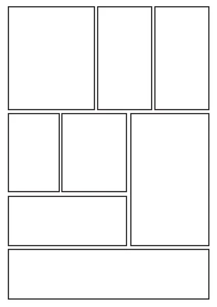 Manga Storyboard Layout Vorlage Für Die Schnelle Erstellung Der Comic — Stockvektor