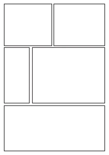 Manga Storyboard Layout Template Rapidly Create Comic Book Style Design — Stock Vector