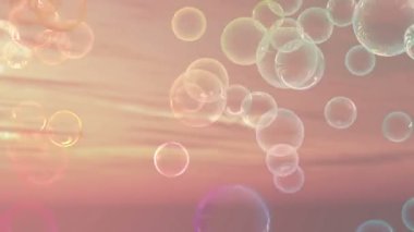 Hava kabarcıkları etkisi 3d render tarafından gökyüzü kadar