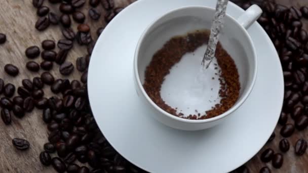 Faça Uma Xícara Café Câmera Lenta — Vídeo de Stock