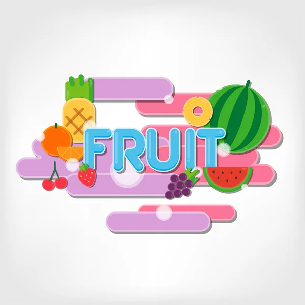 Banner Colorido Fruta Jugo — Archivo Imágenes Vectoriales