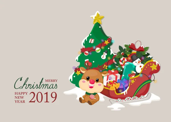 Carte Vœux Festive Modèle Noël Nouvel Pour Carte Invitation Noël — Image vectorielle