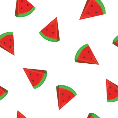 dikişsiz desen karpuz. vektör illüstrasyon meyve deseni