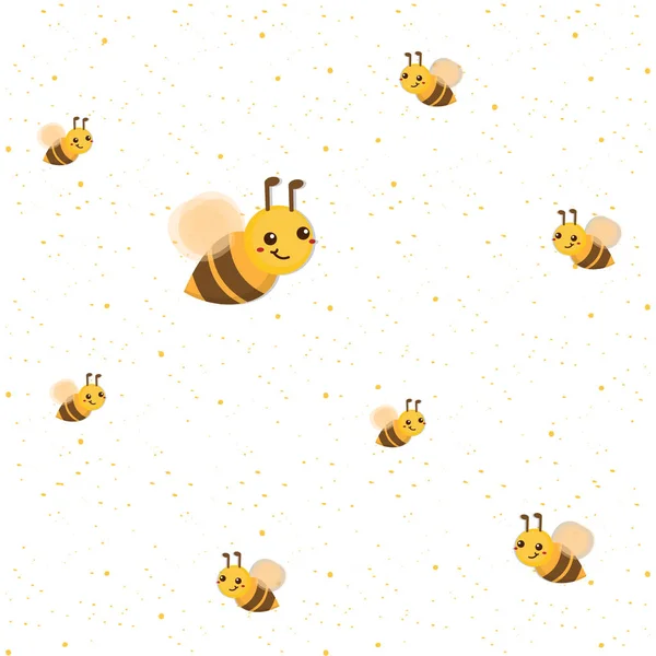 Beehive Template Little Bee Beehive Background — Stock Vector