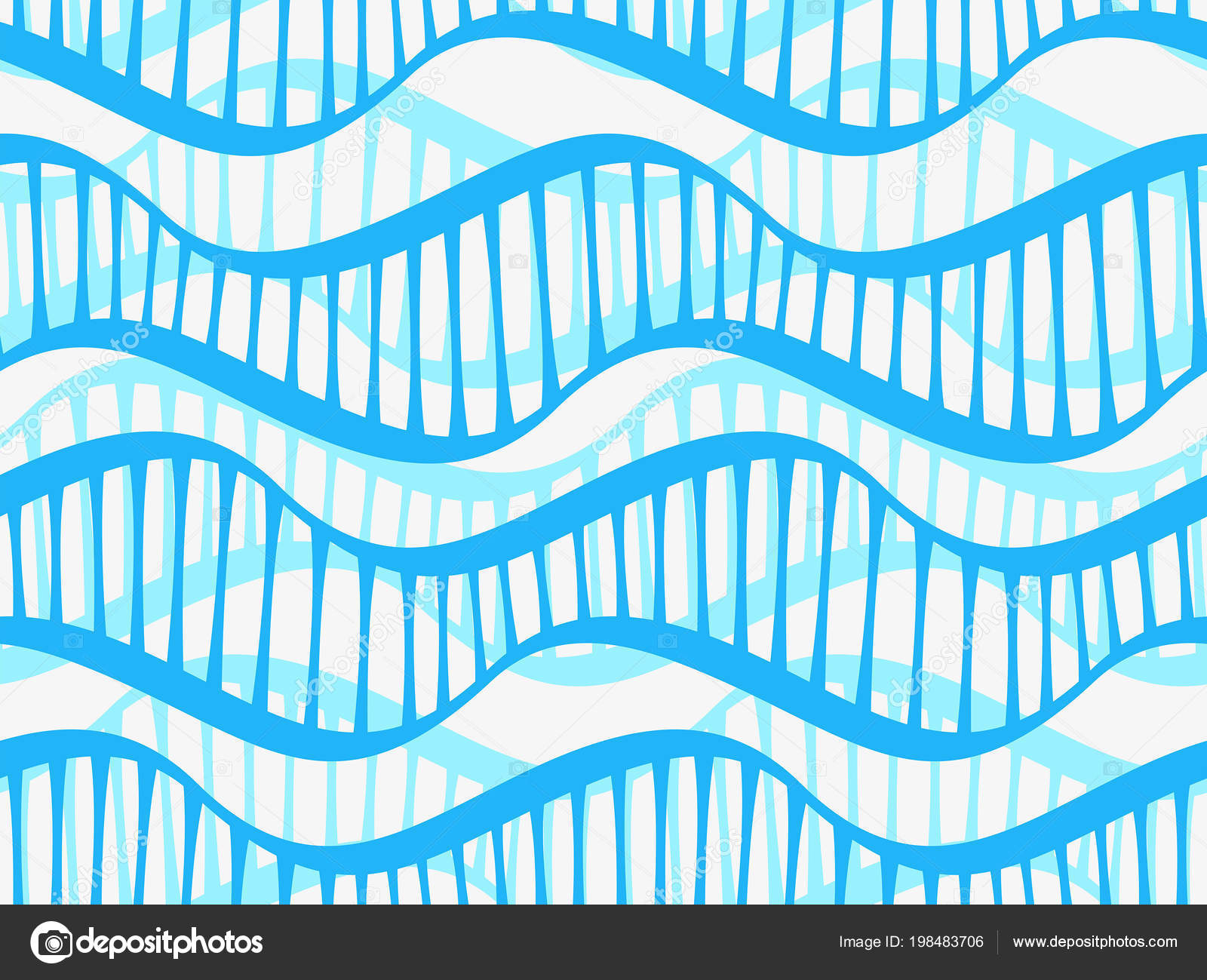 Abstract Geometric Pattern Blue Waves Colorful Ornament Isolated White Background Abstract Geometric Pattern Blue Waves Colorful Ornament Isolated White Background