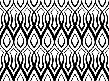 Soyut geometrik desen ile süsleme tane dalgalanan çizgi. Tek renkli süs. Beyaz arka plan üzerinde izole